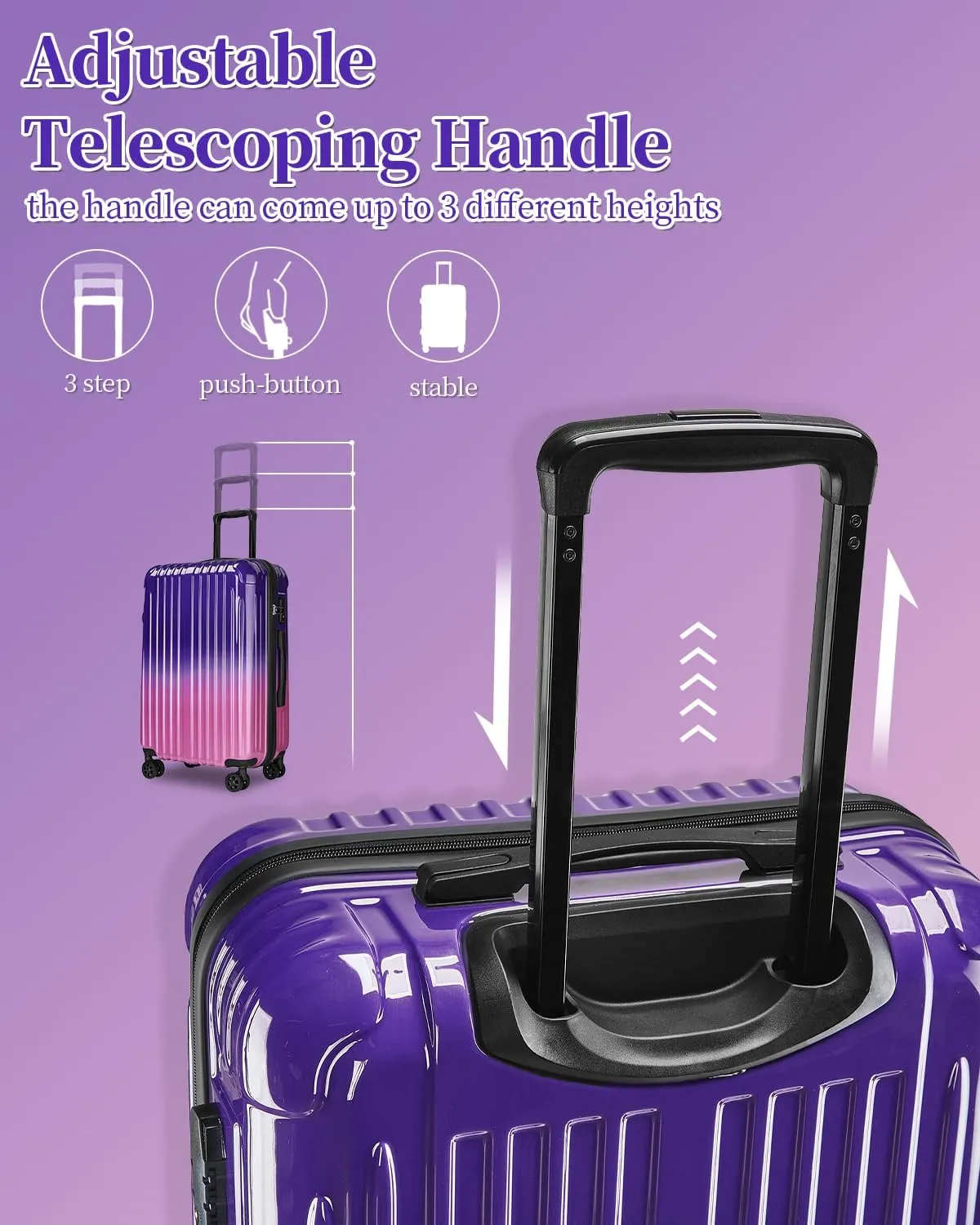 Luggage Set, 20 Inch Carry on Luggage, 24 Inch Checked Luggage Lightweight Hardside Suitcase With Spinner Wheels, TSA Lock, 2-Piece Set