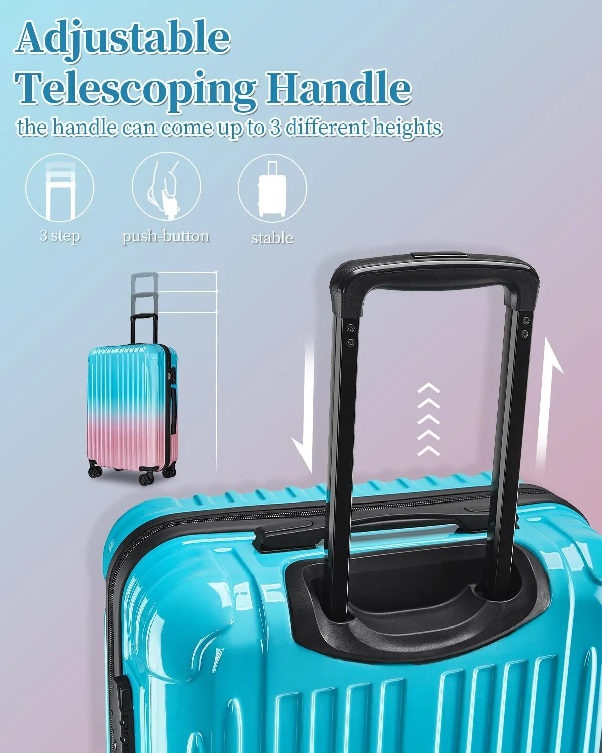 Luggage Set, 20 Inch Carry on Luggage, 24 Inch Checked Luggage Lightweight Hardside Suitcase With Spinner Wheels, TSA Lock, 2-Piece Set
