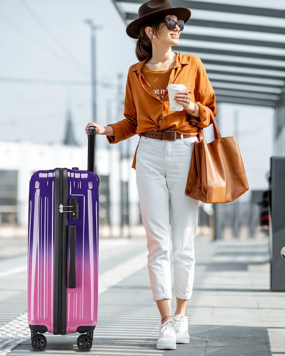 Luggage Set, 20 Inch Carry on Luggage, 24 Inch Checked Luggage Lightweight Hardside Suitcase With Spinner Wheels, TSA Lock, 2-Piece Set