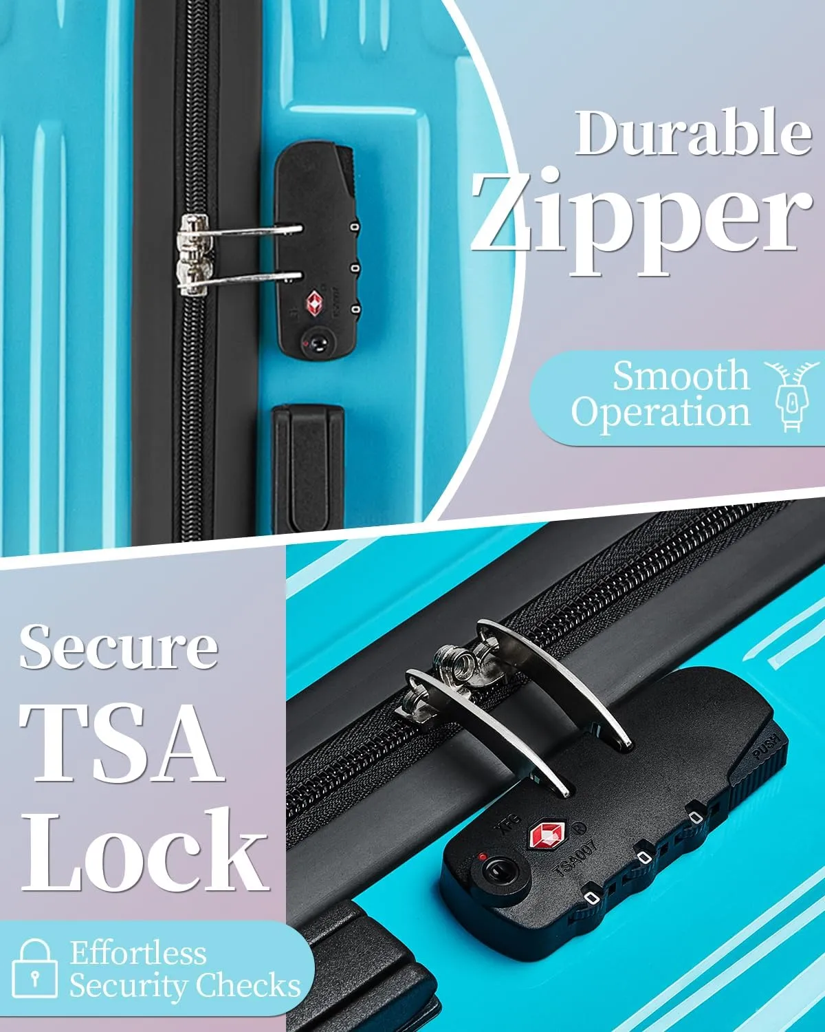 Luggage Set, 20 Inch Carry on Luggage, 24 Inch Checked Luggage Lightweight Hardside Suitcase With Spinner Wheels, TSA Lock, 2-Piece Set