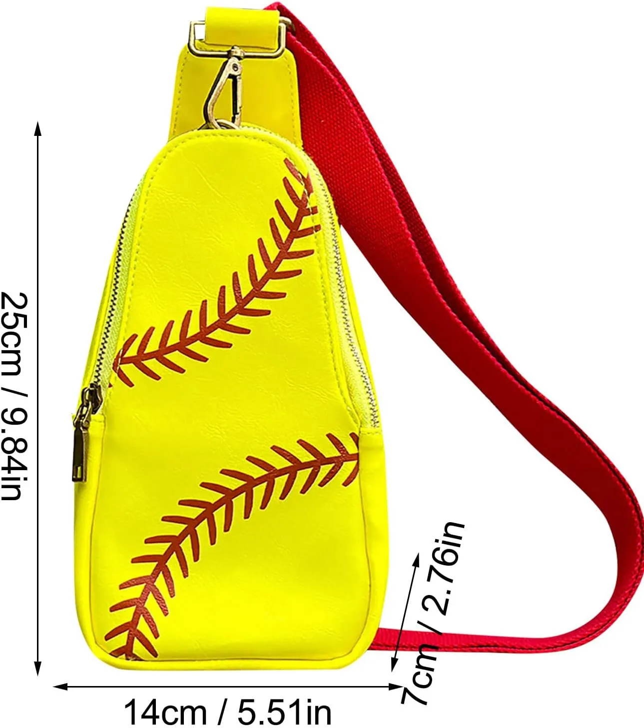 Men Women Baseball Shoulder Bag Chest Bag Sports Baseball Messenger Bags Messenger Satchel Bags for Men (A, One Size)