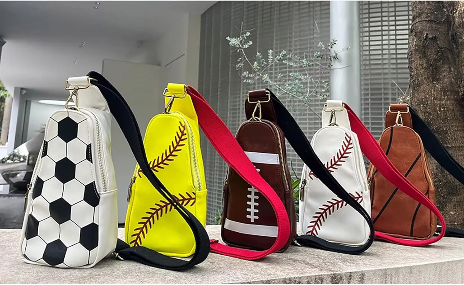 Men Women Baseball Shoulder Bag Chest Bag Sports Baseball Messenger Bags Messenger Satchel Bags for Men (C, One Size)