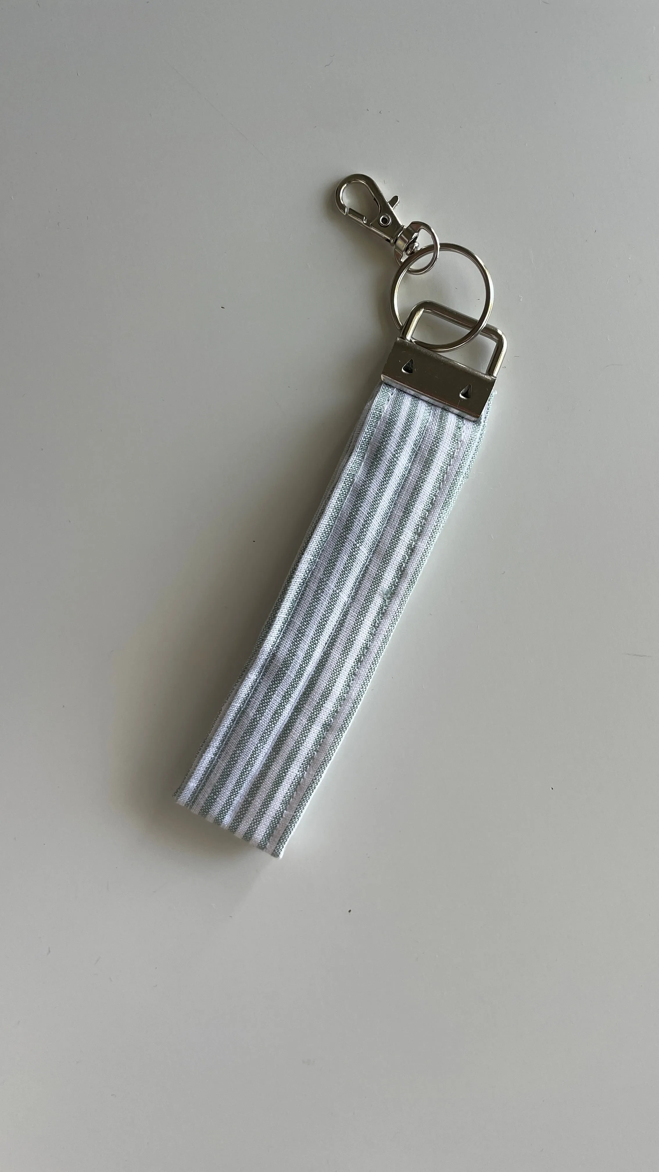 Mint Stripe Key Chain