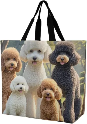 Mother Bear And Cubs Beach Bag Reusable Tote Bag Foldable Grocery Bags Women Shopping Bags for Daily Essentials