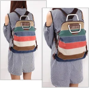 Multi-Function Canvas Shoulder Bag Contrast Crossbody Sling Bag Messenger Bag Handbag For Women Casual Daypack Totes