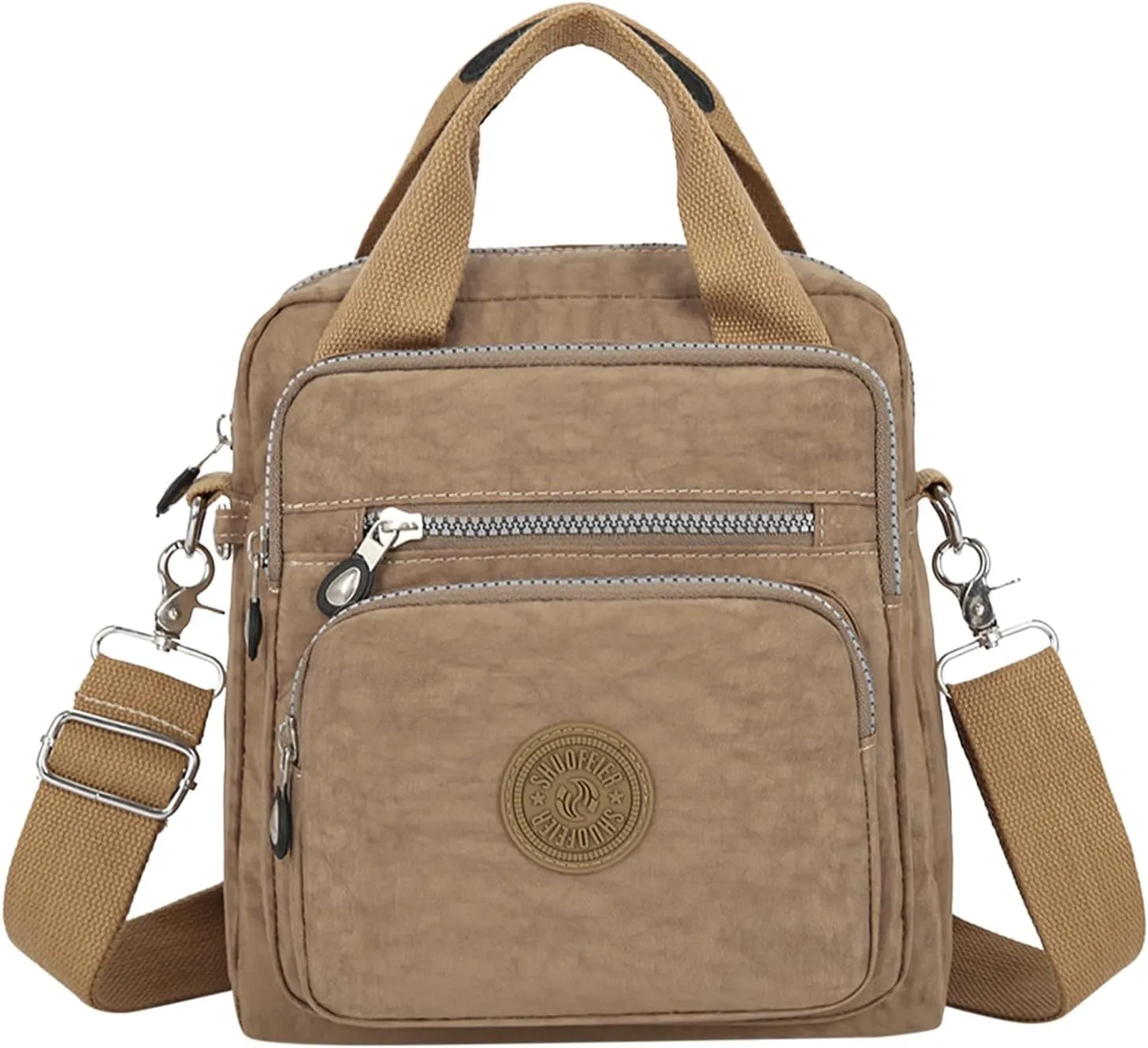 Multifunctional Casual Crossbody Bag Women Casual Crossbody Bag Adjustable Shoulder Strap Shoulder (Beige, One Size)