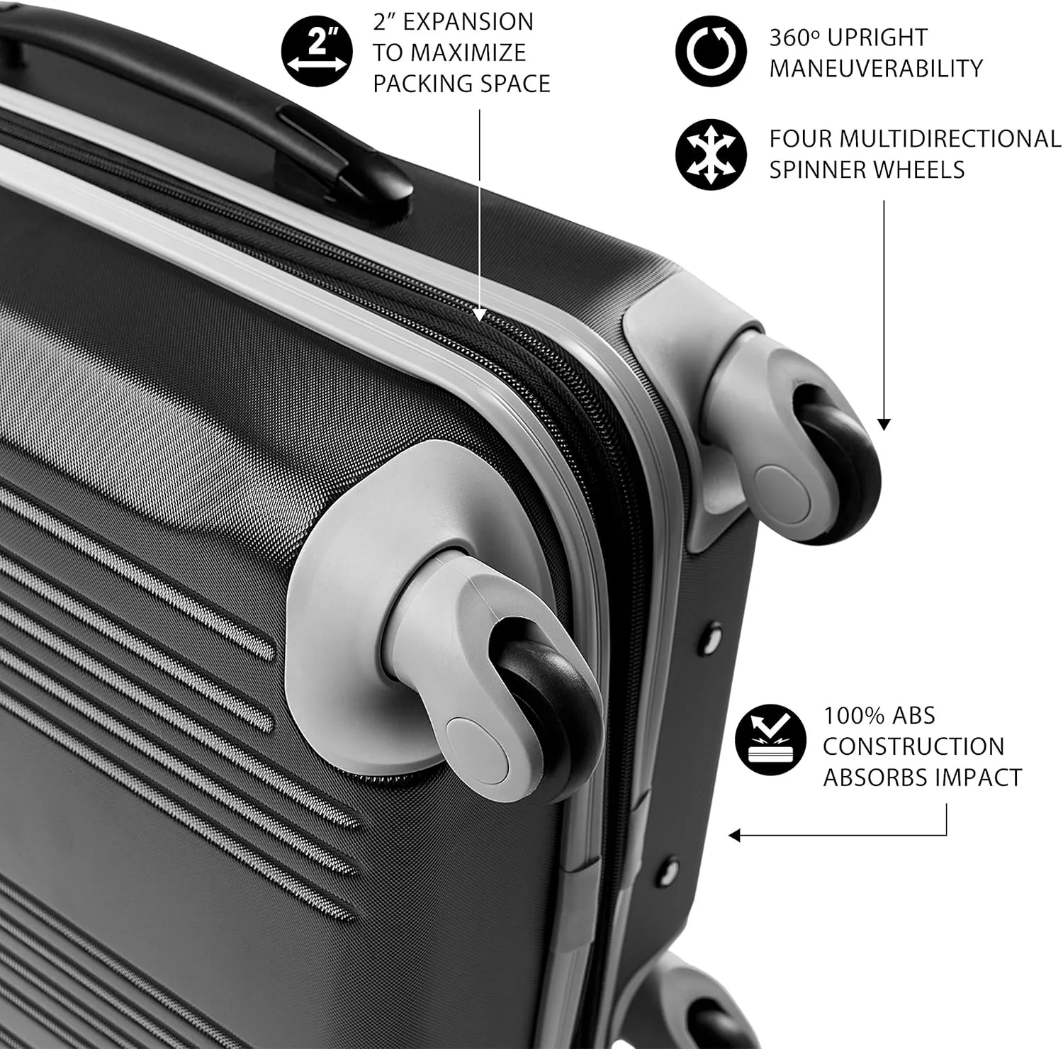 NCAA Two-Tone Hardcase Luggage Spinner