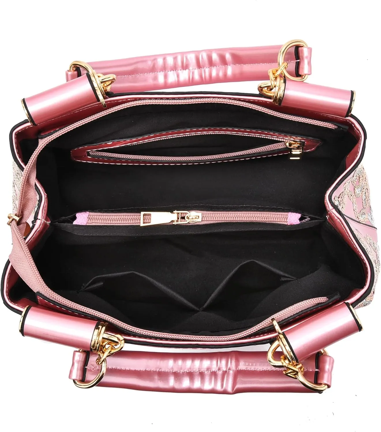 Nevenka Handbags For Women Patent Leather Designer Purse Suitable for Shopping Party Daily Use