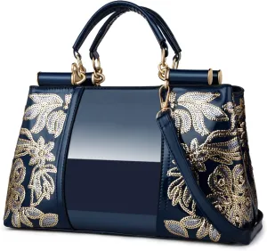 Nevenka Handbags For Women Patent Leather Designer Purse Suitable for Shopping Party Daily Use