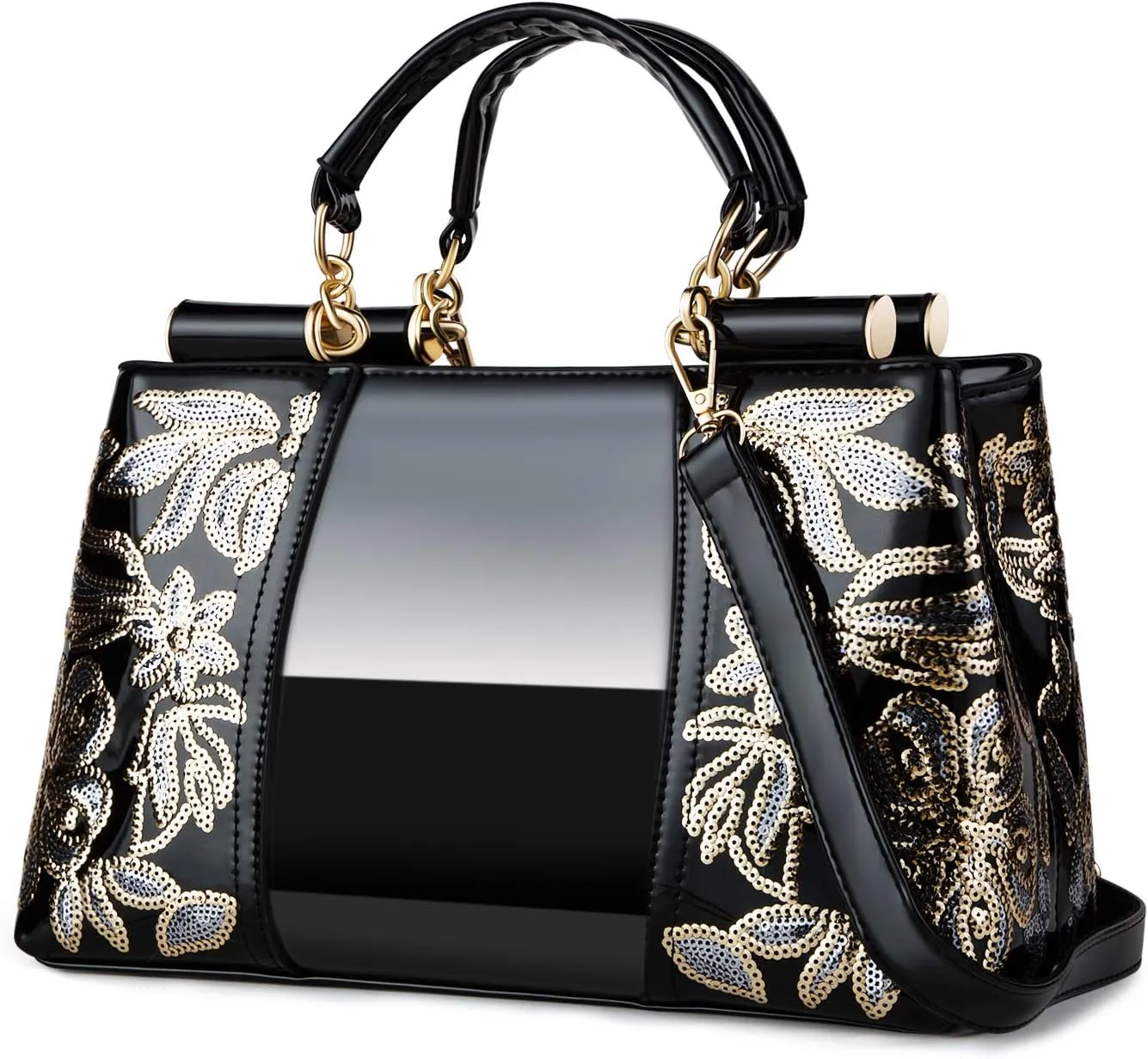 Nevenka Handbags For Women Patent Leather Designer Purse Suitable for Shopping Party Daily Use