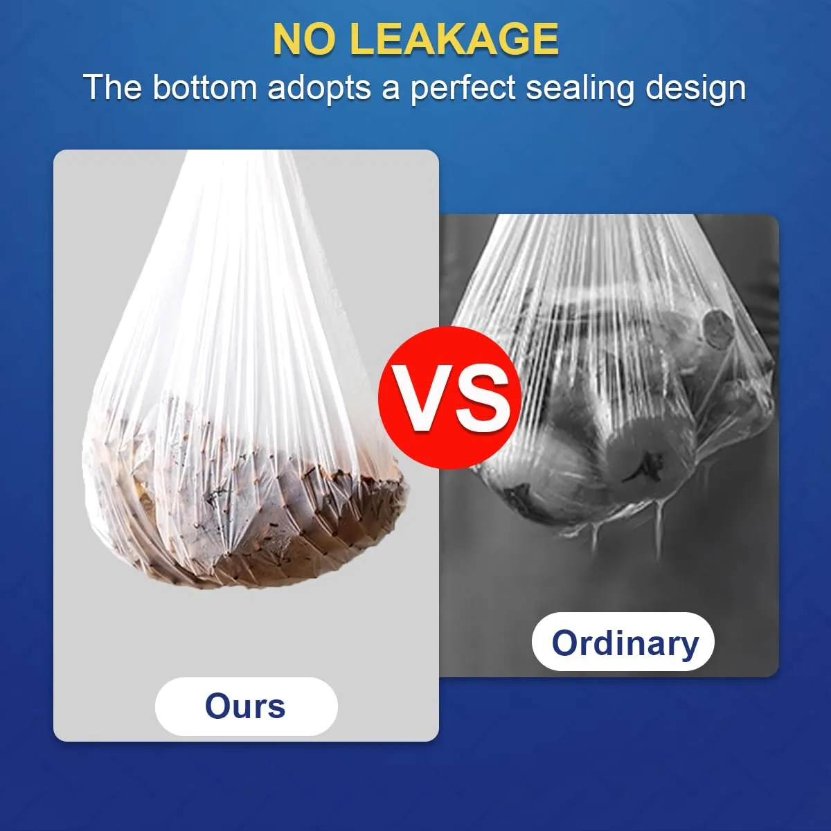 OKKEAI Small Trash Bags -1.2 Gallon Garbage Bags 5 Liter Trash Bags Wastebasket Liners for Bathroom,Office,Translucent,120 Counts Fit 5L 1.2,1.5,2Gal
