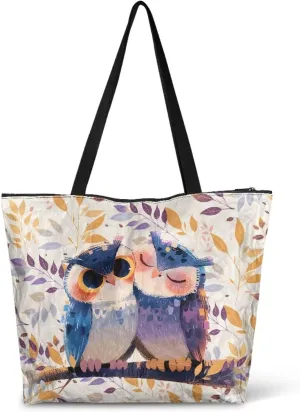 Paper Bag Shoulder Bag with Zippers, Butterfly Flowers Lightweight Large Shopping Beach Totes Bags Book Tote