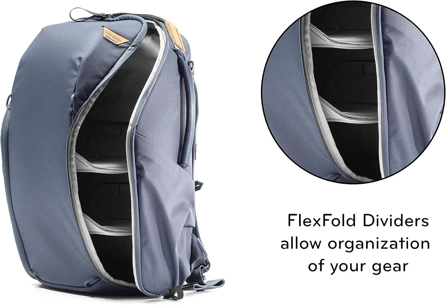 Peak Design Everyday Backpack Zip 15L Midnight, Carry-on Backpack with Laptop Sleeve (BEDBZ-15-MN-2)