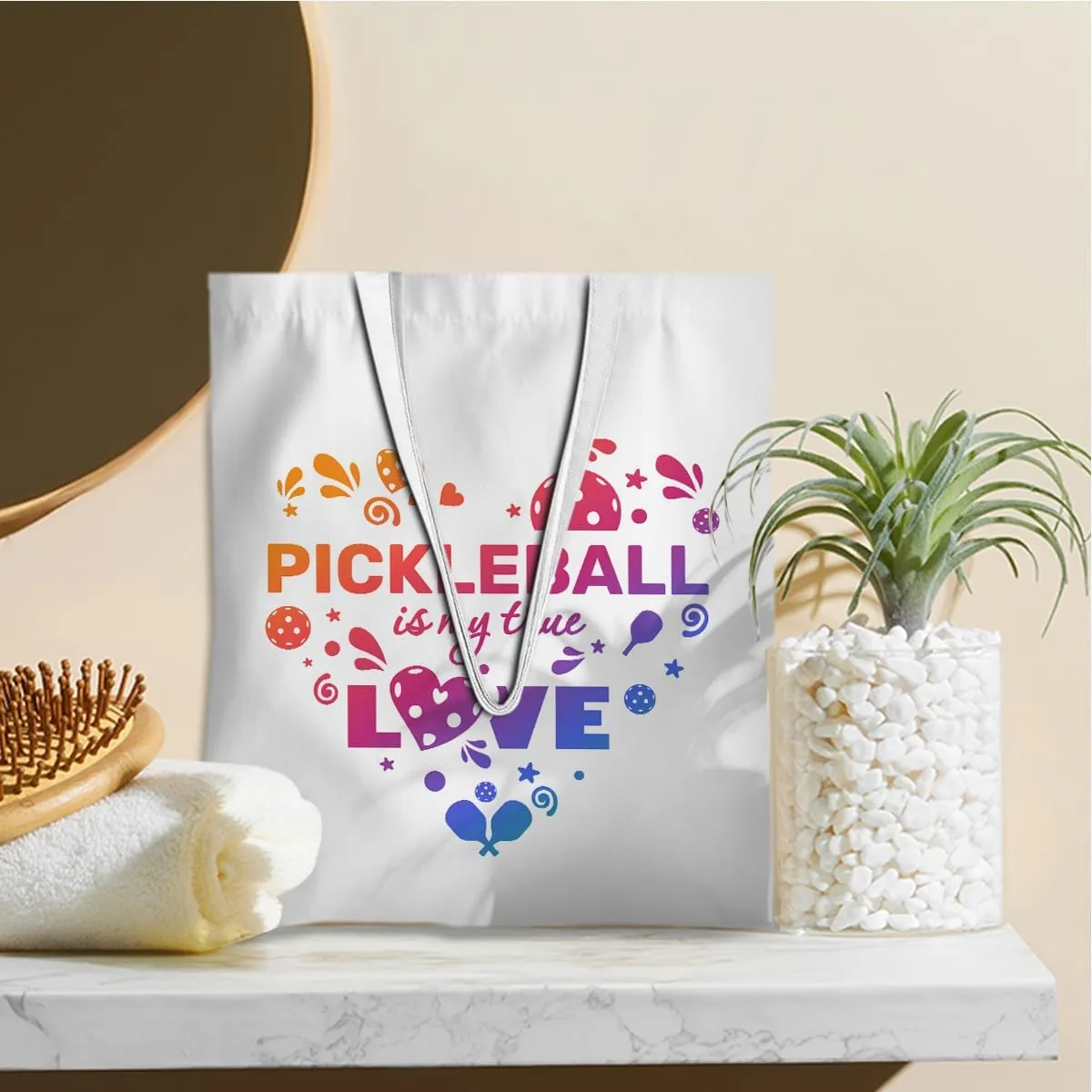 Pickleball Gifts for Pickleball Lovers Tote Bag Reusable Grocery Bags Pickleball Accessories Cotton Shopping Bag