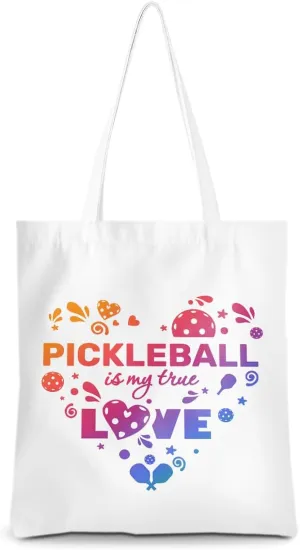 Pickleball Gifts for Pickleball Lovers Tote Bag Reusable Grocery Bags Pickleball Accessories Cotton Shopping Bag