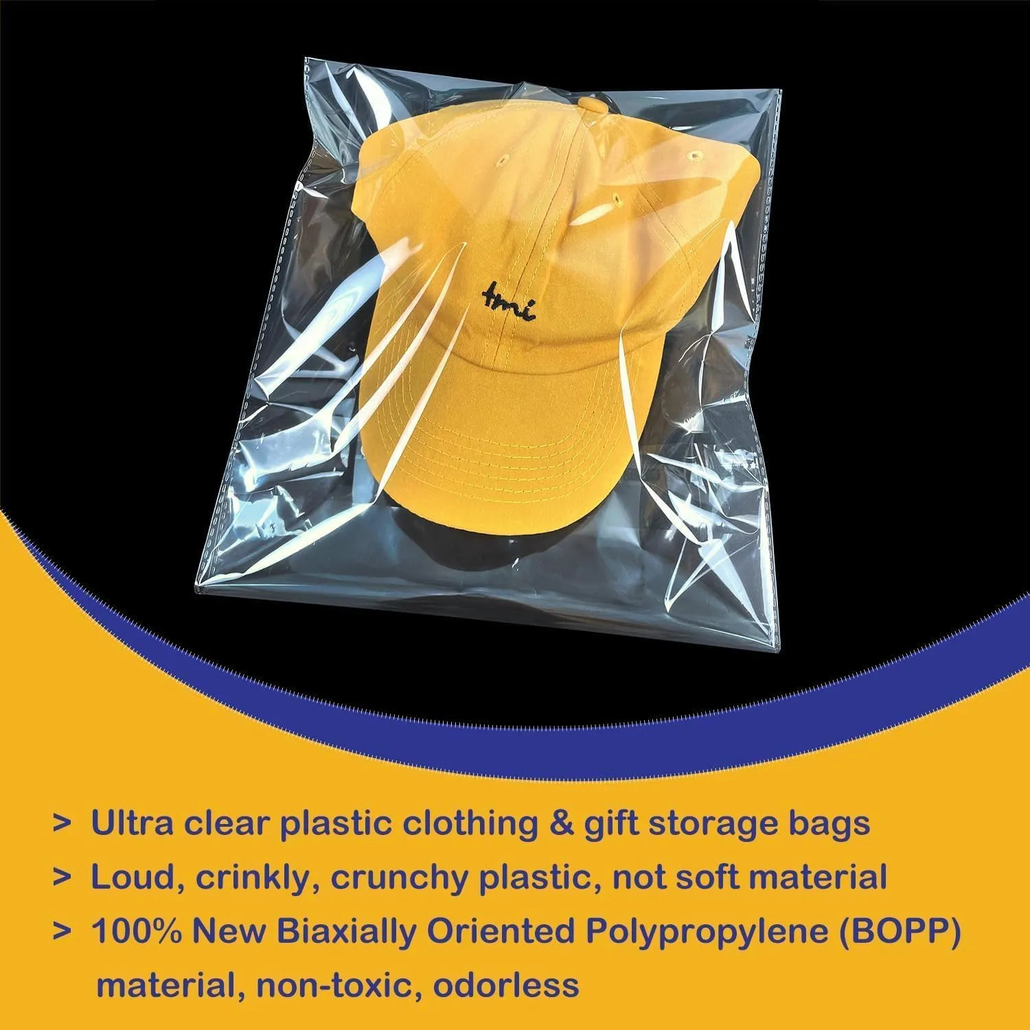PigPotParty 9"x12" Self-Sealing Clear Cellophane T-Shirt Bags with Adhesive, 100 Pack Plastic Cello Packaging for Clothes, Gifts, Magazines, A4, Envelope, Letter & Small Business Use