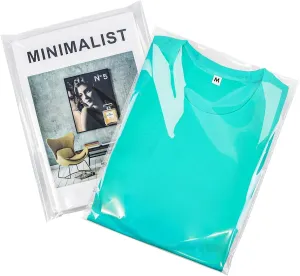 PigPotParty 9"x12" Self-Sealing Clear Cellophane T-Shirt Bags with Adhesive, 100 Pack Plastic Cello Packaging for Clothes, Gifts, Magazines, A4, Envelope, Letter & Small Business Use