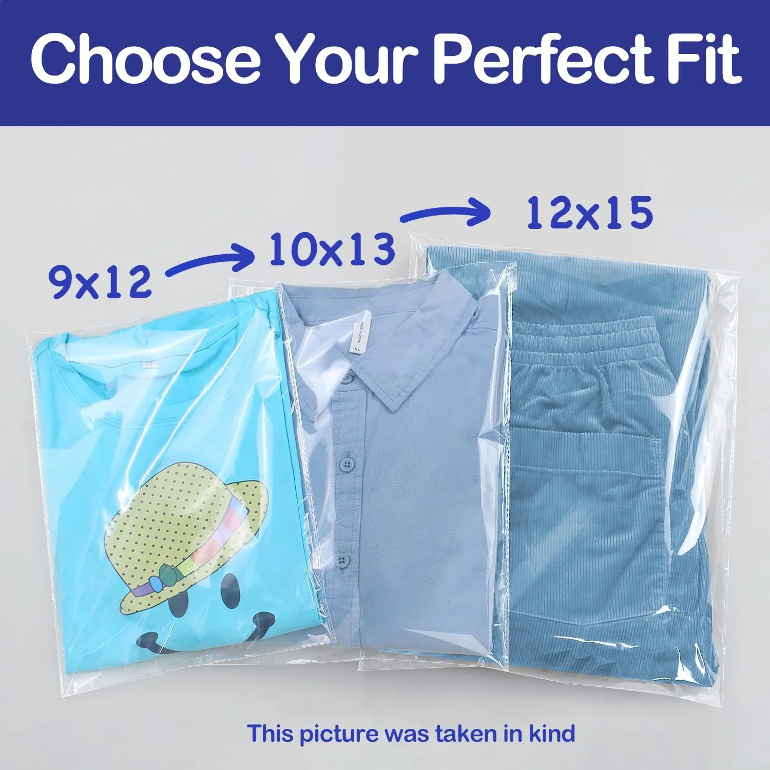 PigPotParty 9"x12" Self-Sealing Clear Cellophane T-Shirt Bags with Adhesive, 100 Pack Plastic Cello Packaging for Clothes, Gifts, Magazines, A4, Envelope, Letter & Small Business Use