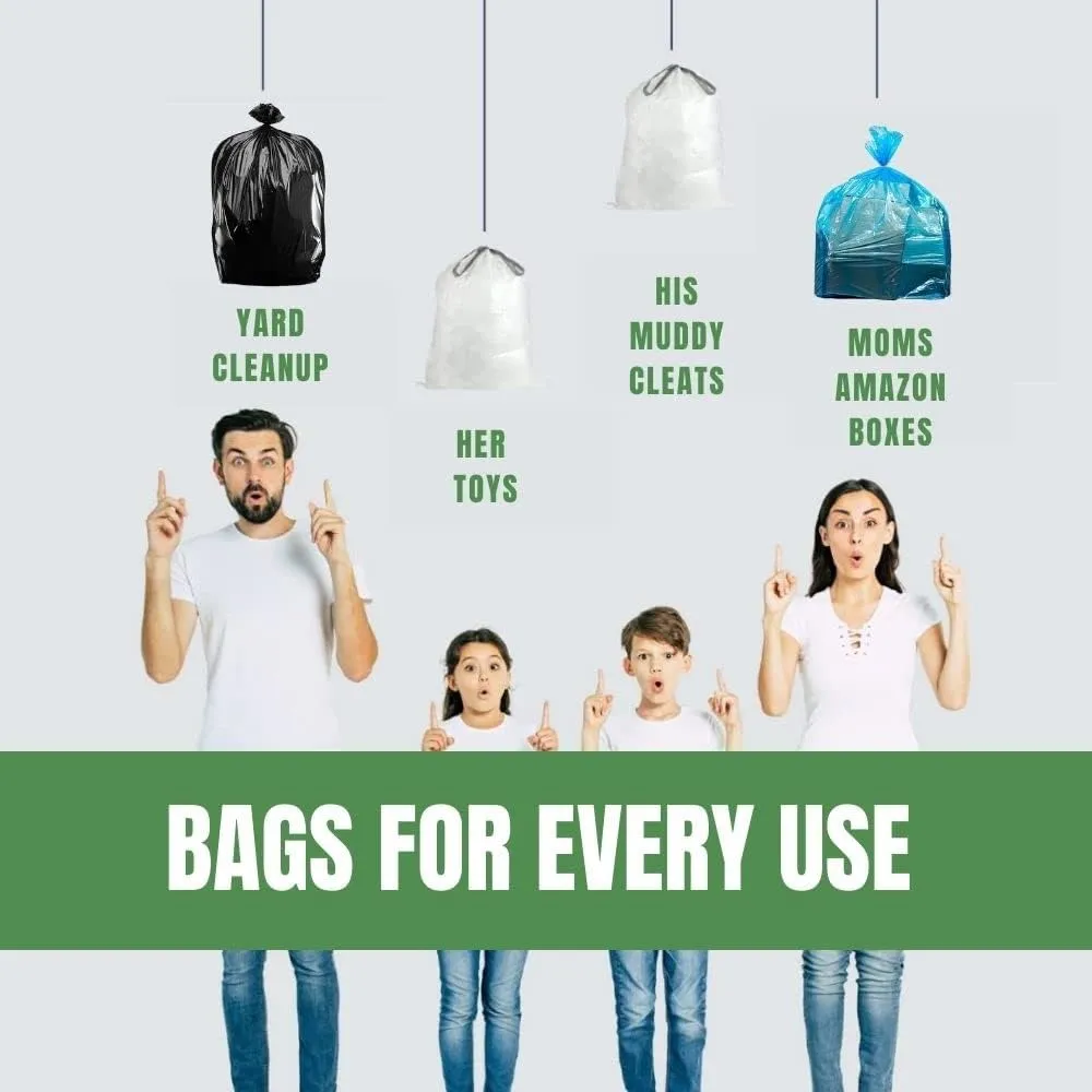 Plasticplace 30-40 Gallon Recycling Trash Bags  1.2 Mil Blue Garbage Bag Liners  33 x 46 (100 Count)