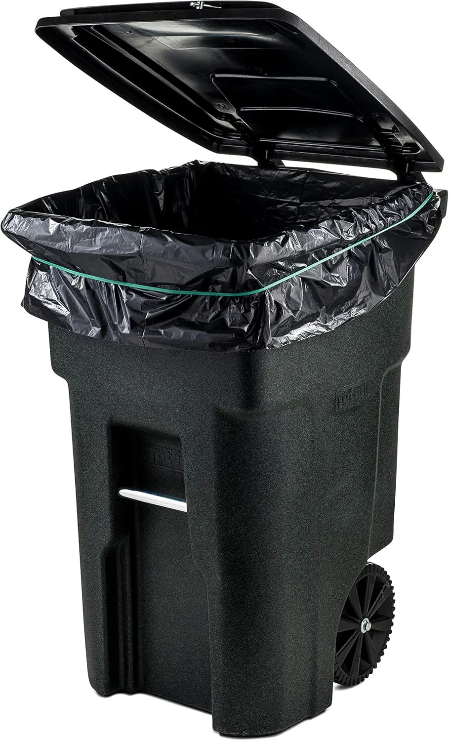 Plasticplace 64-65 Gallon Black Trash Bags, Heavy Duty 1.2 Mil, 50" x 60" Toter Can Liners, Tear & Leak-Proof, Industrial Strength, 25 Count, Large Garbage Bags for Kitchen & Commercial Use