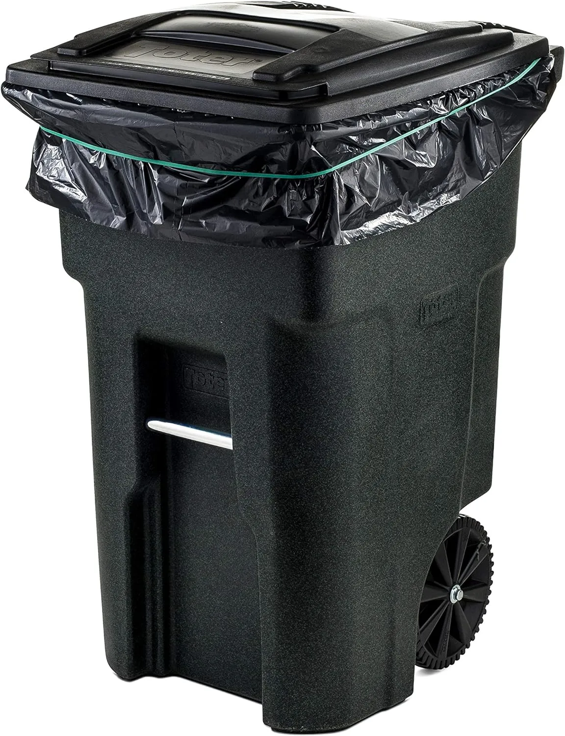 Plasticplace 64-65 Gallon Black Trash Bags, Heavy Duty 1.2 Mil, 50" x 60" Toter Can Liners, Tear & Leak-Proof, Industrial Strength, 25 Count, Large Garbage Bags for Kitchen & Commercial Use
