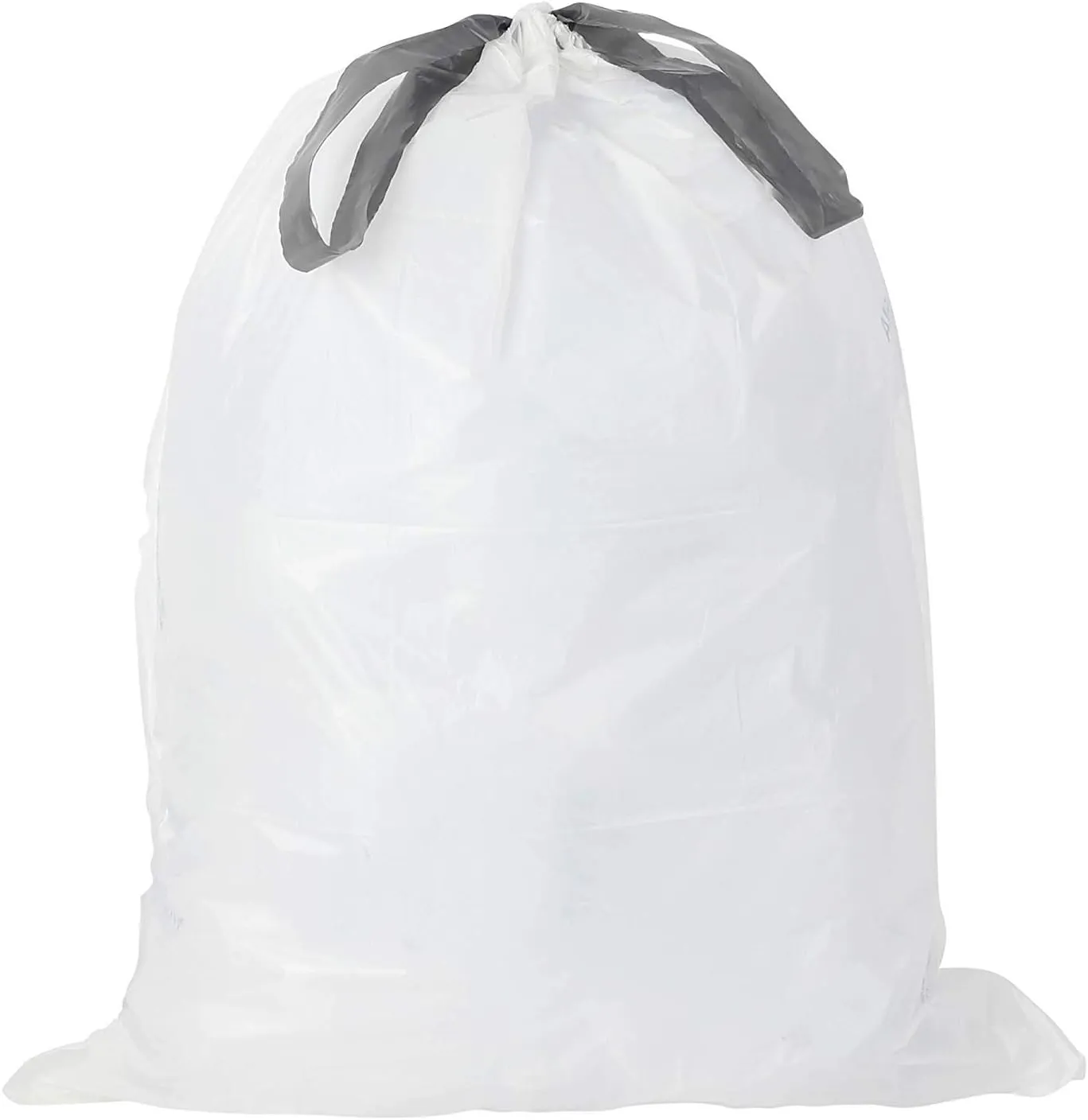 Plasticplace Trash Bags - 5 Gallon Garbage Bag Liners WhiteExtra Thick 0.9 MiL, Sturdy Drawstring Placement19" X 25" Size (100 Count)