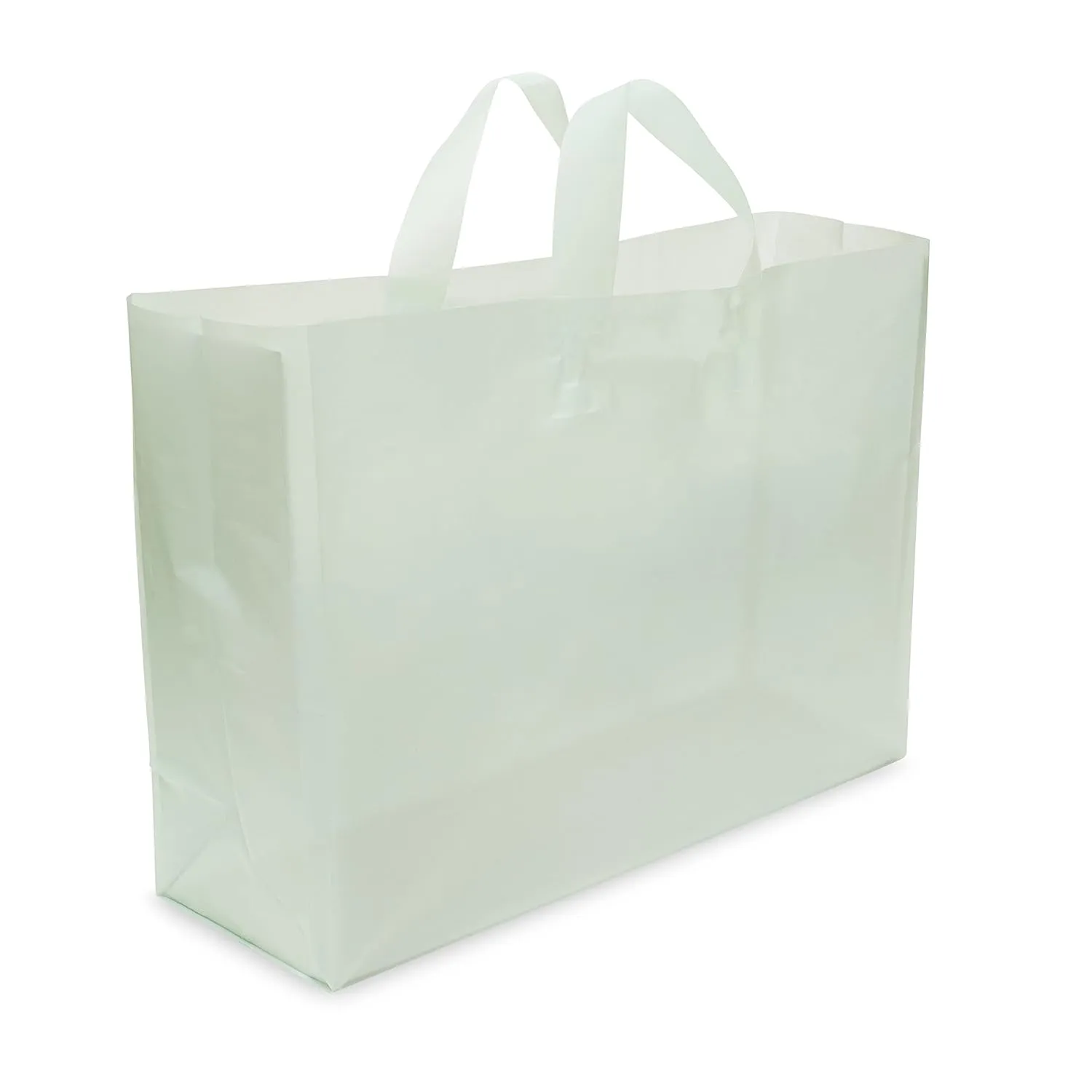 Prime Line Packaging Plastic Shopping Bags, Plastic Gift Bags with Handles for Small Business, Boutiques, Merchandise, Retail, Teal, Bulk, 16x6x12, 100 Pack