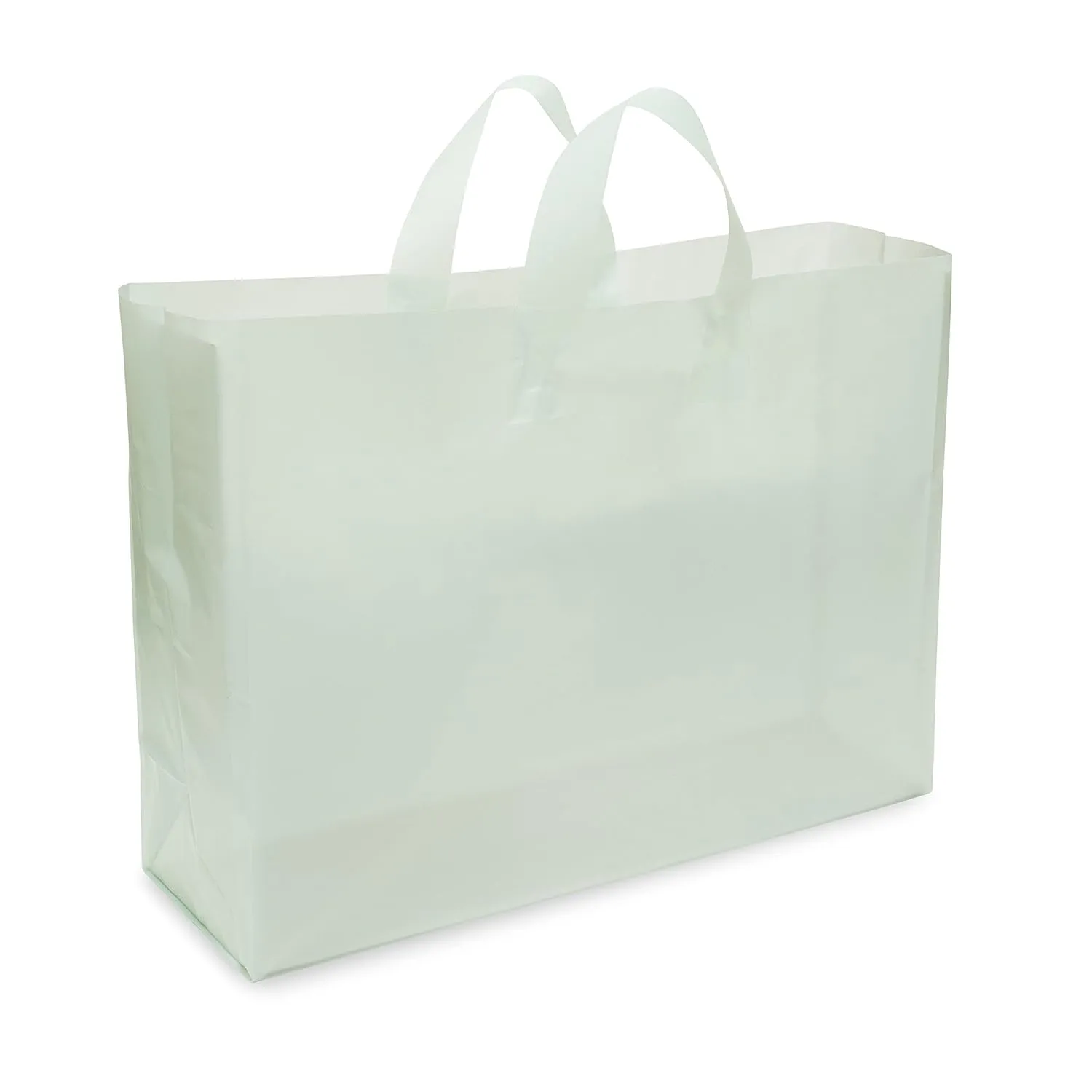 Prime Line Packaging Plastic Shopping Bags, Plastic Gift Bags with Handles for Small Business, Boutiques, Merchandise, Retail, Teal, Bulk, 16x6x12, 100 Pack