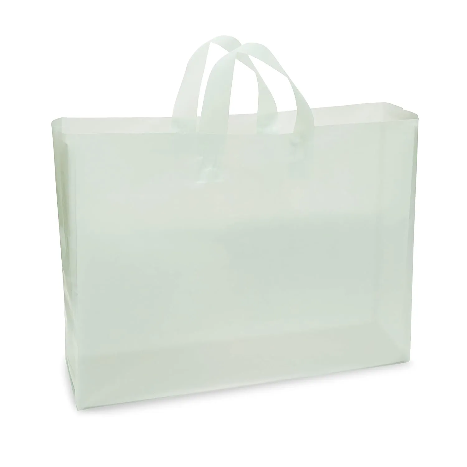 Prime Line Packaging Plastic Shopping Bags, Plastic Gift Bags with Handles for Small Business, Boutiques, Merchandise, Retail, Teal, Bulk, 16x6x12, 100 Pack