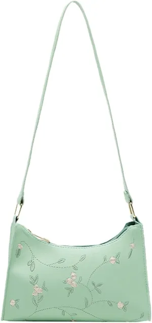 Puffer Tote Bag Mini Artificial Leather Embroidery Underarm Bag Phone Bag Shoulder Bag Messenger Bag For Shopping