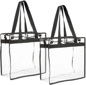 Qingzeyi transparent handle bags 1/4pcs Clear Tote Bags Large Capacity Shoulder Bag PVC Makeup Storage Bag for Wedding, Birthday, Mother's Day(1PCS)