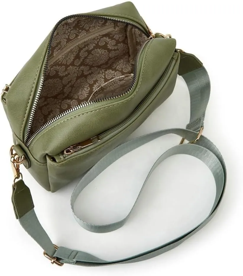 Retro Inspired PU Leather Shoulder & Crossbody Soft Hobo Totes Handbag for Women Fashion Purse with Zipper Satchel