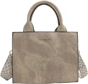 Retro Shoulder Bag for Women Vegan Leather Crossbody Purse Small Square Totes Guitar Strap Handbag Satchel