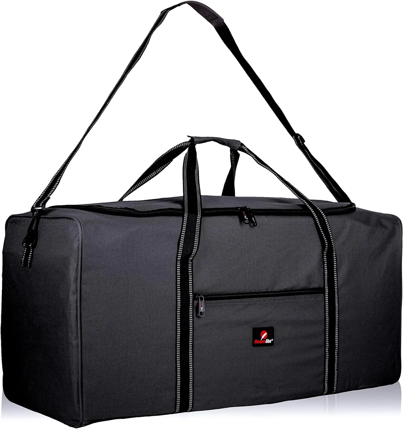 Roamlite Extra Large Size 2-X-L Duffel Bag - Very Big Holdall, Cargo Travel Luggage - 100 Litre 30 Inch, L76 cm xW34cm xH37cm - Plain Black RL30K