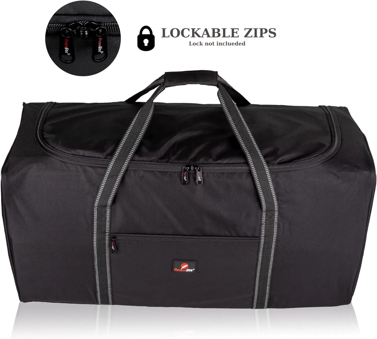 Roamlite Extra Large Size 2-X-L Duffel Bag - Very Big Holdall, Cargo Travel Luggage - 100 Litre 30 Inch, L76 cm xW34cm xH37cm - Plain Black RL30K