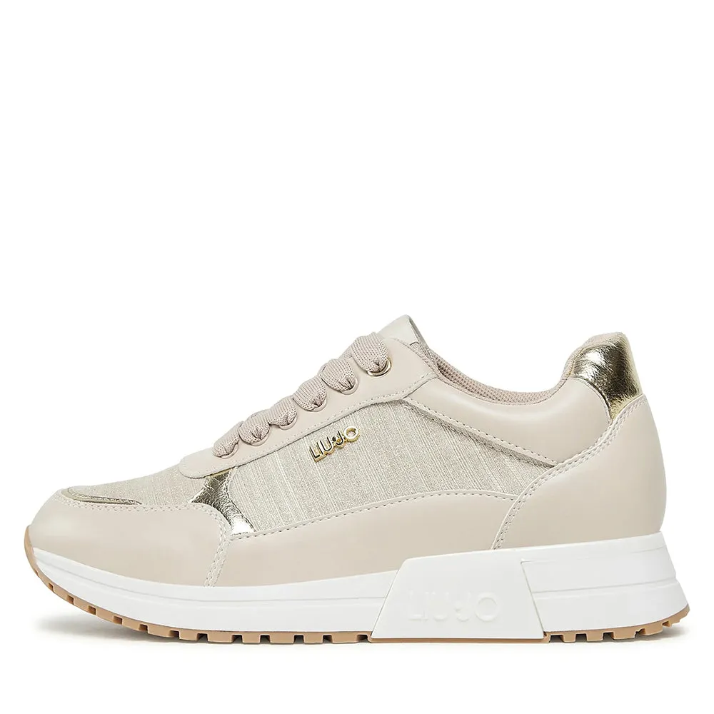 Scarpe Donna LIU JO Johanna 01 Sneakers Running con Inserti in Lurex color Sand