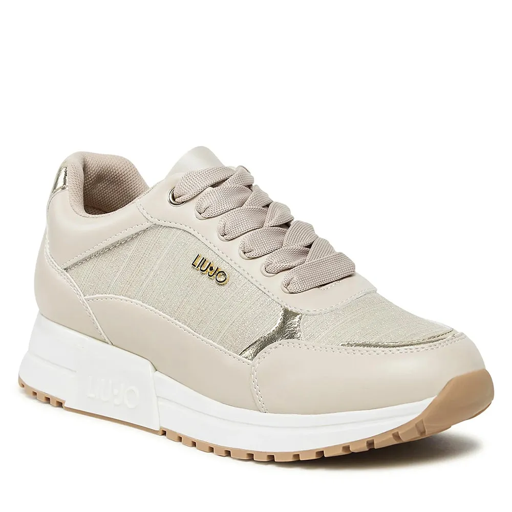 Scarpe Donna LIU JO Johanna 01 Sneakers Running con Inserti in Lurex color Sand