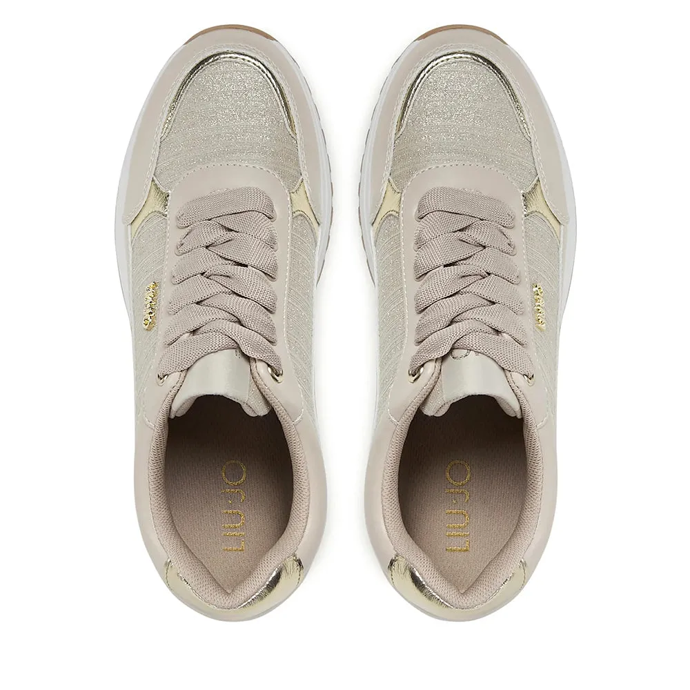 Scarpe Donna LIU JO Johanna 01 Sneakers Running con Inserti in Lurex color Sand