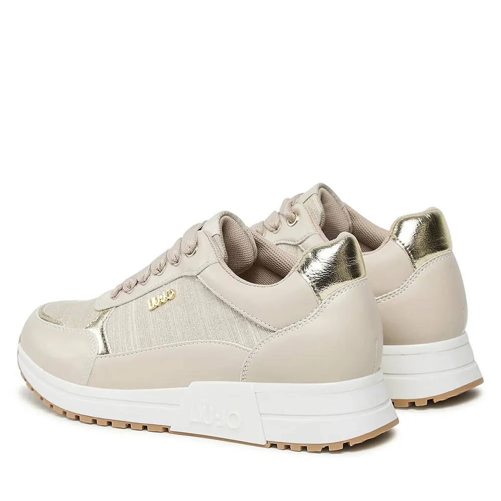 Scarpe Donna LIU JO Johanna 01 Sneakers Running con Inserti in Lurex color Sand