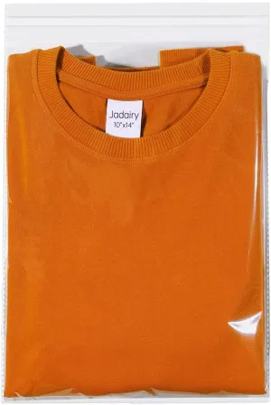 Self Sealing Cellophane Bags, Clear Resealable Bags for Packaging Shirt, 10x14 in, 100 Pcs