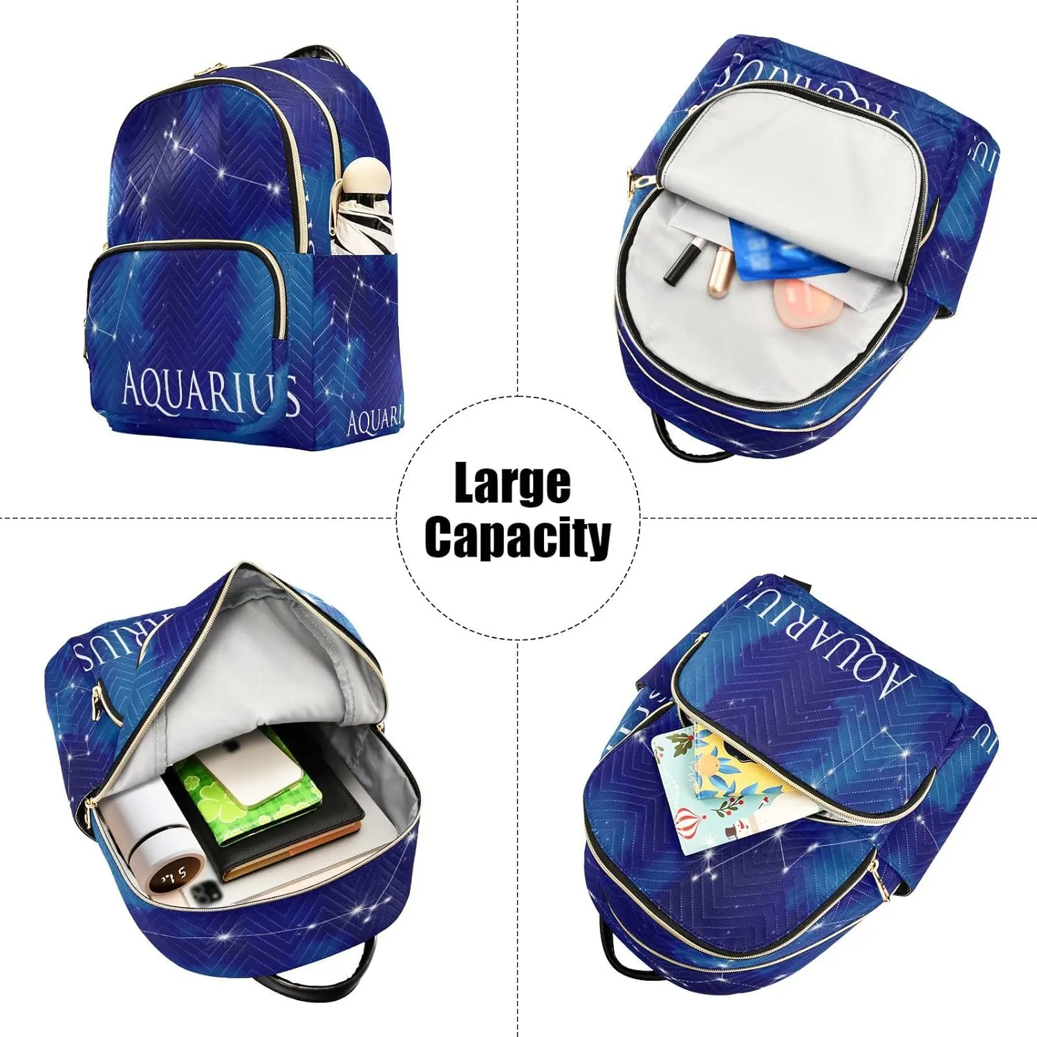Senya Fashion Mini Backpack Purse for Daily Use, Aquarius Design for Travel & College