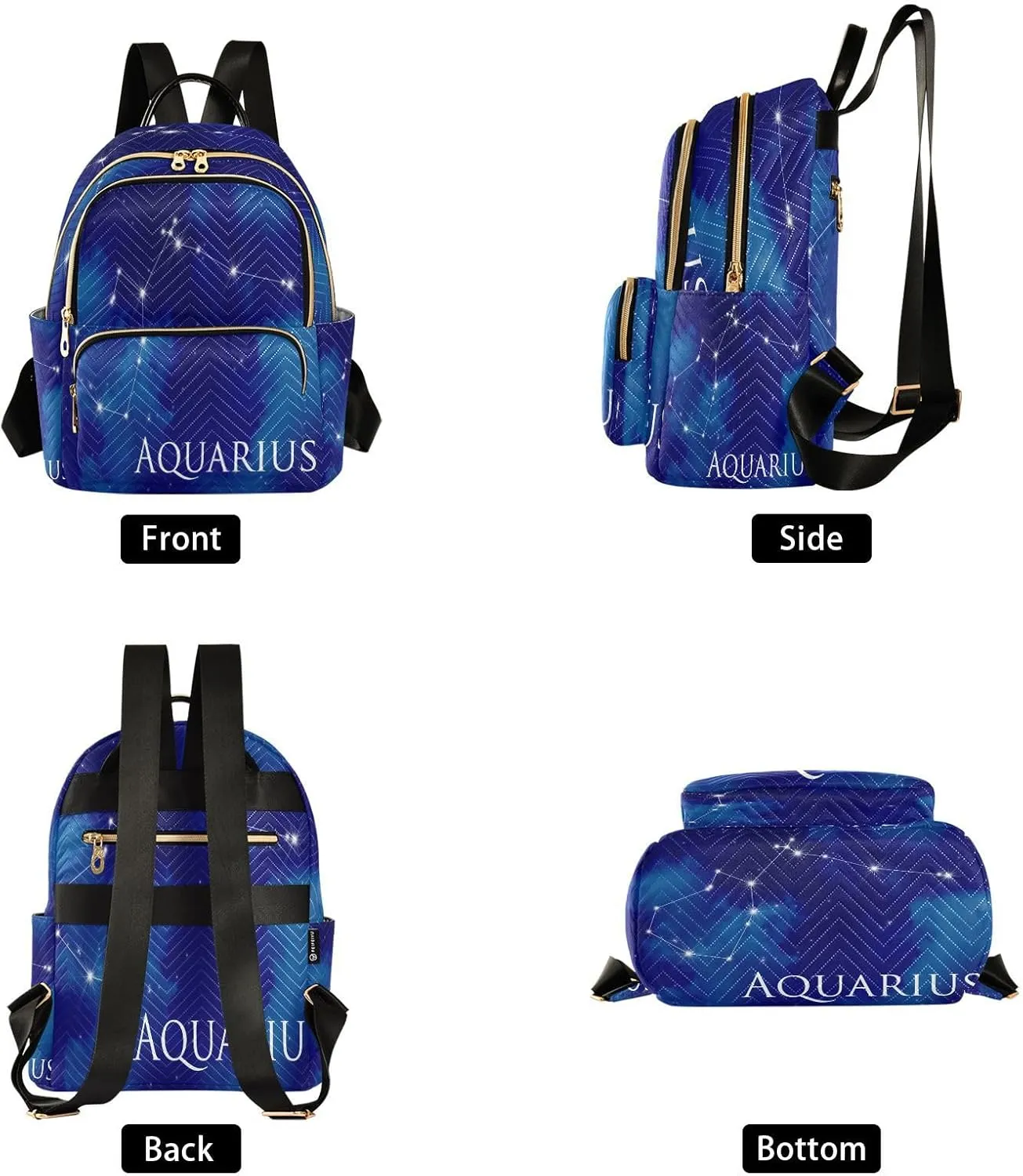 Senya Fashion Mini Backpack Purse for Daily Use, Aquarius Design for Travel & College