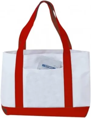 Set of 2- Eco-Friendly Large Polyester Shopping Tote Bag W/pocket