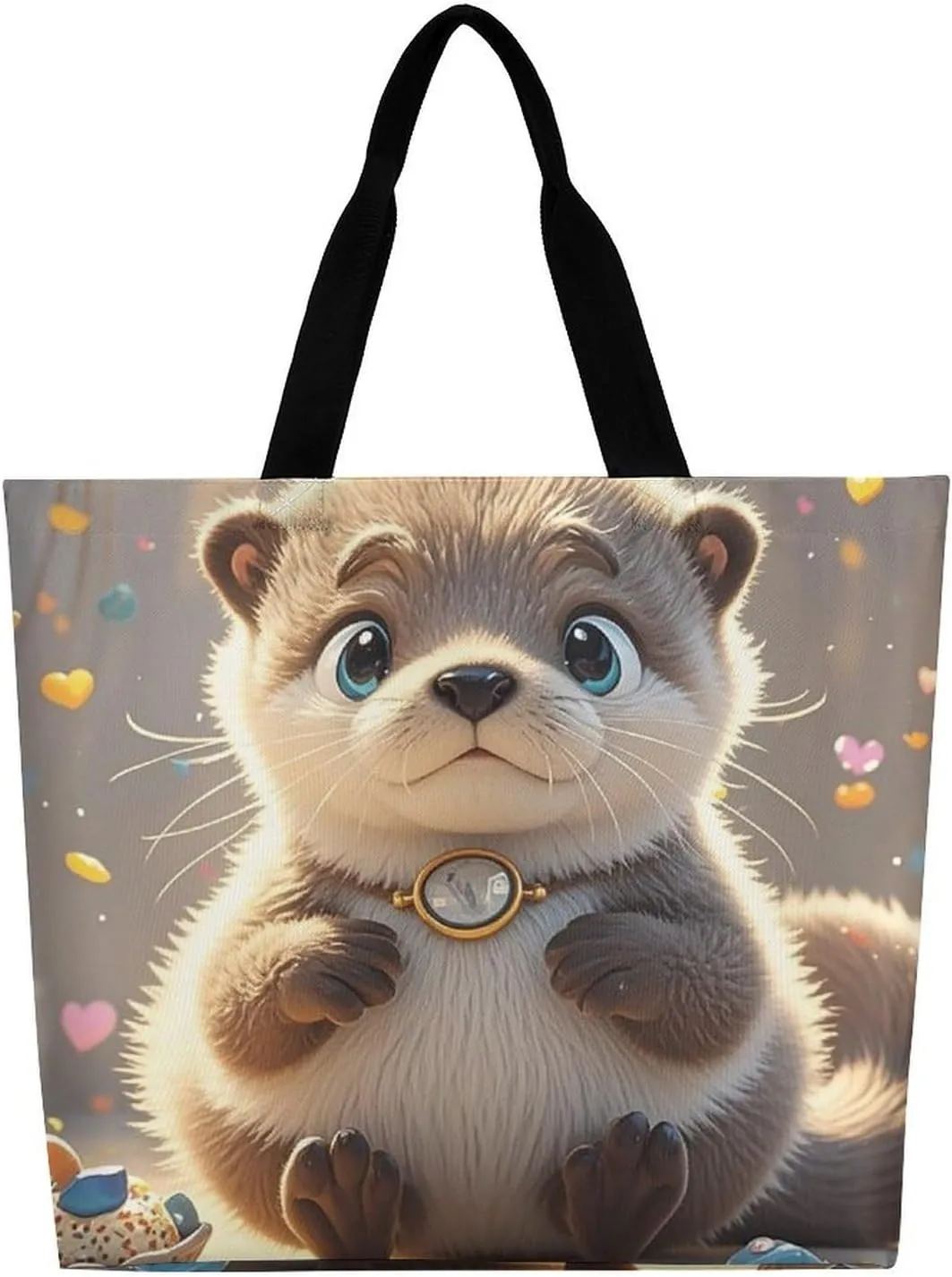 Sheep Beach Bag Reusable Tote Bag Foldable Grocery Bags Women Shopping Bags for Daily Essentials