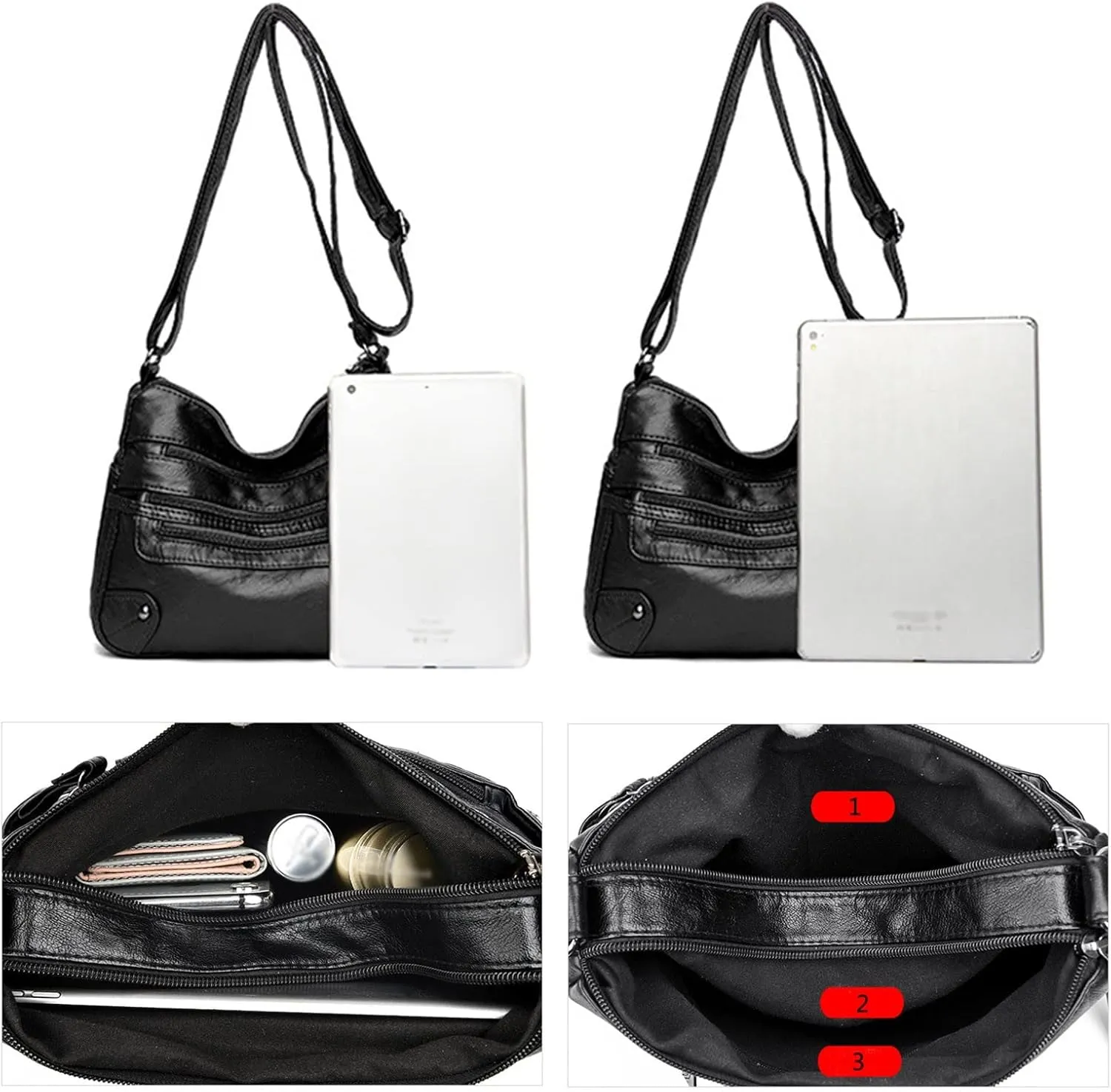 Shopper Handbag Travel Purse Women Soft Leather Shoulder Bags Layer Classic Crossbody Bag Luxury Designer Handbag