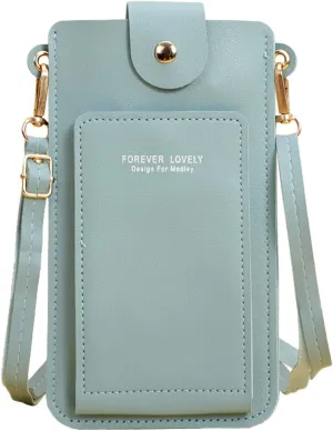 Shoulder Bags for Women Women Artificial Leather Solid Color Hasp Transparent Operation Ccreen Phone Bag Shoulder