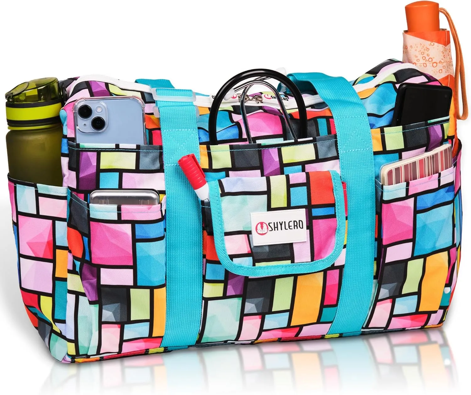 SHYLERO Nurse Bag with 21 Pockets - Big, Waterproof Medical Utility Tote for Daily Use