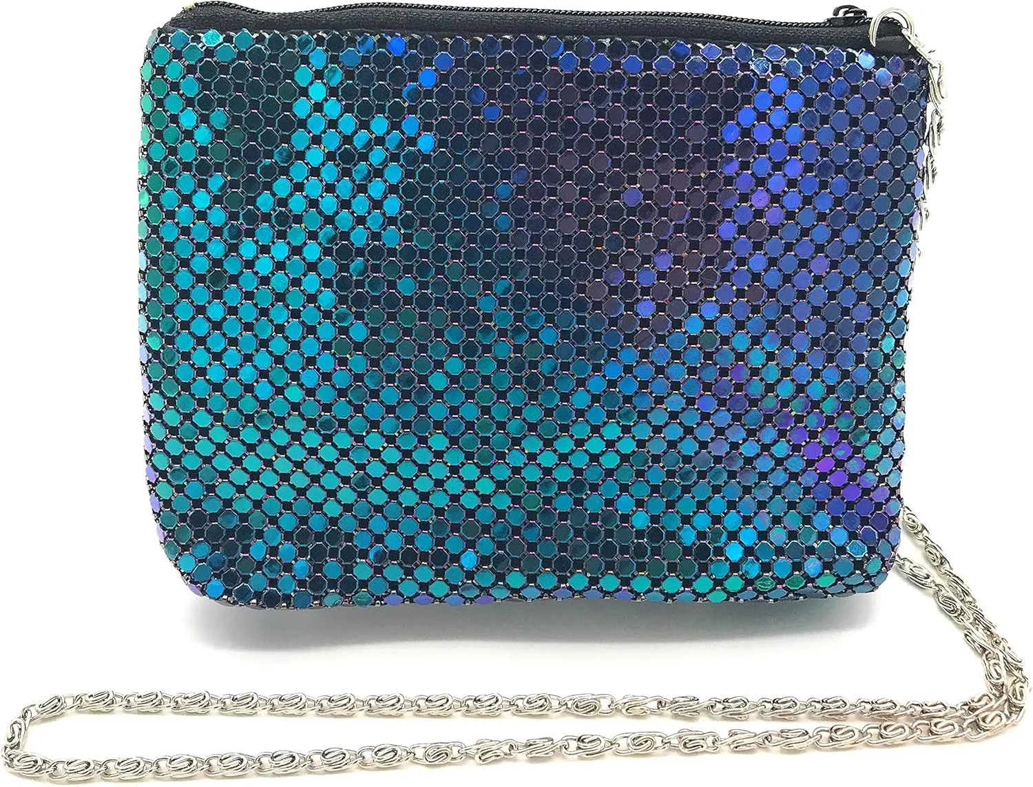 Small Women Clutch Metal Mesh Evening Crossbody Purse Bag for Party or Daily Use