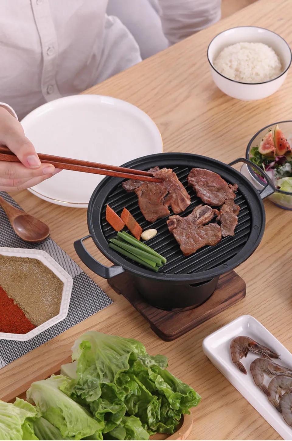 Smokeless Mini BBQ Grill