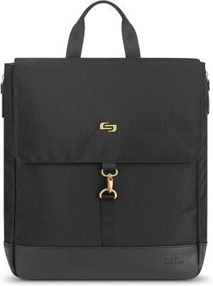 Solo New York Hybrid Tote Backpack for Women - Tote Bags for Work & Travel, Laptop Purse with Padded Compartment, Professional Handbag, Adjustable Shoulder Strap, Fits 13.3" Computer - Austin, Black